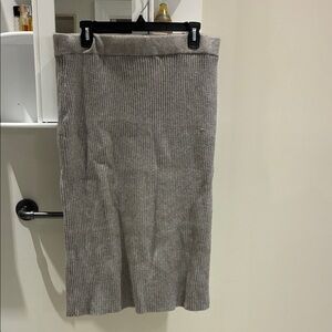 BNWT Max Studio Gray Ribbed Knit Skirt👵MT